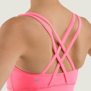 Pink Lululemon crossback sports bra
